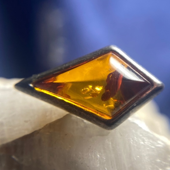 Sterling Silver Amber Earring Individual - Picture 6 of 8